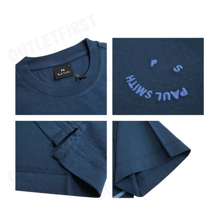 PAUL SMITH รุ่น MAN'S SS T-SHIRT PS HAPPY WAVE CODE: M2R-965XP-M21154 เสื้อยืดคอกลม เสื้อยืดแขนสั้น เสื้อยืดผู้ชาย