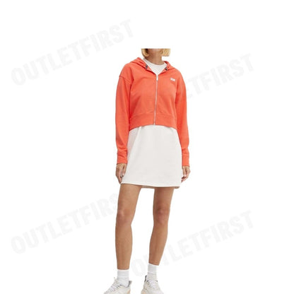 DKNY SPORT รุ่น METALLIC BUBBLE LOGO FULL ZIP HOODIE CODE: DP3J9279 HCL เสื้อแขนยาว เสื้อฮู้ด เสื้อครอปแขนยาว