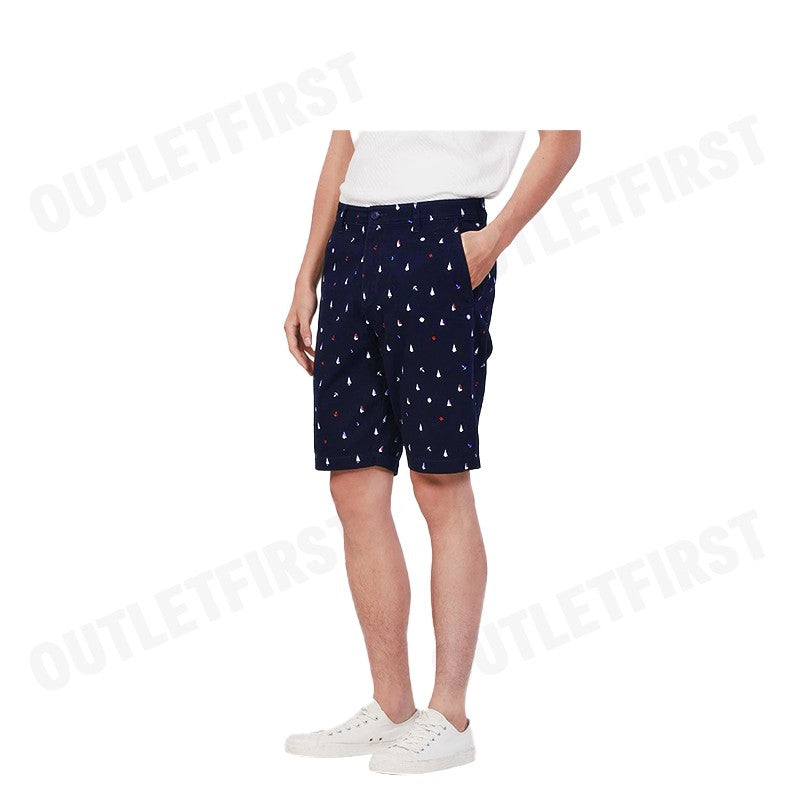 JOHN HENRY รุ่น MEN'S COTTON PRINT SHORTS (NAVY) CODE: JH S424MSHSM05 กางเกงขาสั้น กางเกงขาสั้นผู้ชาย กางเกงขาสั้นสีกรม