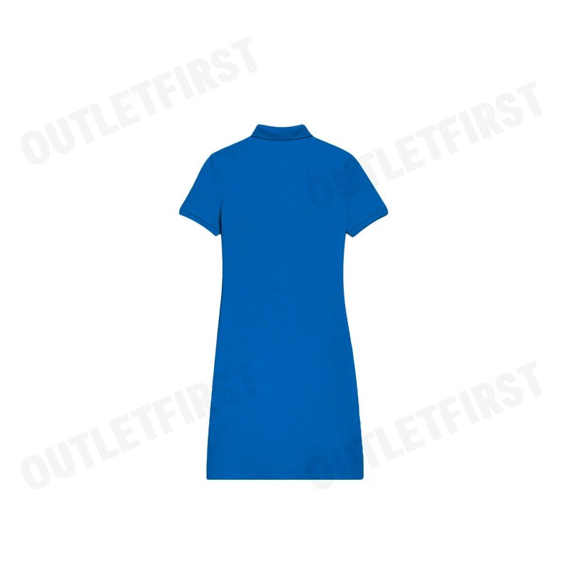 LACOSTE รุ่น WOMEN'S LACOSTE SLIM FIT STRETCH COTTON STRIPED POLO CODE: EF5473 10 QPT เดรสโปโล เดรสคอปก เสื้อผ้าผู้หญิง