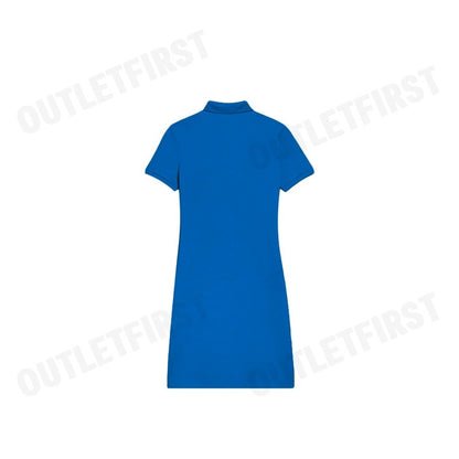 LACOSTE รุ่น WOMEN'S LACOSTE SLIM FIT STRETCH COTTON STRIPED POLO CODE: EF5473 10 QPT เดรสโปโล เดรสคอปก เสื้อผ้าผู้หญิง