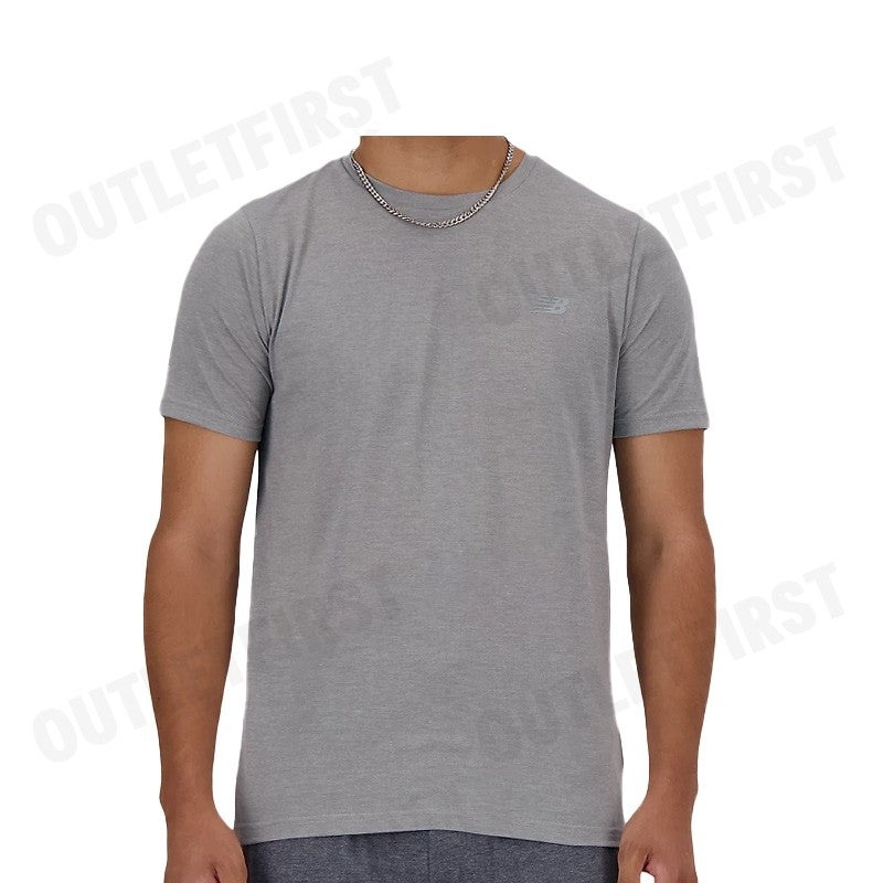NEW BALANCE รุ่น  SPORT ESSENTIALS HEATHERTEC T-SHIRT CODE: MT41070AGT เสื้อยืด เสื้อผู้ชาย เสื้อคอกลม
