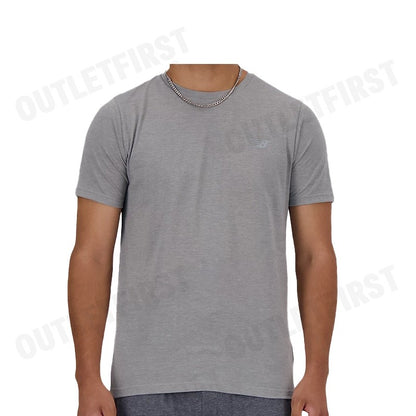 NEW BALANCE รุ่น  SPORT ESSENTIALS HEATHERTEC T-SHIRT CODE: MT41070AGT เสื้อยืด เสื้อผู้ชาย เสื้อคอกลม