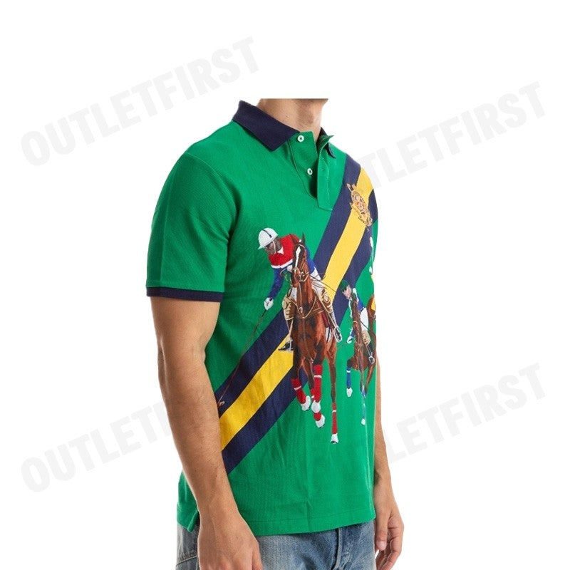 POLO RALPH LAUREN รุ่น  CLASSIC FIT POLO MATCH–PRINT POLO SHIRT  CODE : 710919352001 เสื้อโปโล เสื้อคอปก เสื้อผู้ชาย