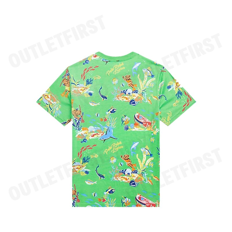 POLO RALPH LAUREN รุ่น  CUSTOM SLIM FIT POLO BEAR JERSEY T-SHIRT CODE : 710900530001 เสื้อยืดคอกลม เสื้อยืด เสื้อผู้ชาย