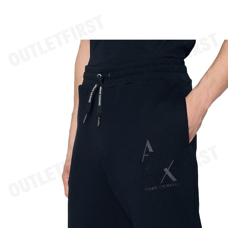 ARMANI EXCHANGE รุ่น  SUSTAINABILITY VALUES ORGANIC COTTON FLEECE JOGGER LOGO SWEATPANTS CODE: 6RZPAL ZJ กางเกงขายาว