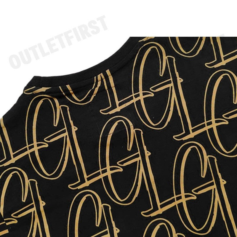 GUY LAROCHE รุ่น  SHORT SLEEVE SLIMFIT PRINTED T-SHIRT CODE: DKT5200S3BL เสื้อยืดคอกลมชาย เสื้อผู้ชาย เสื้อยืด