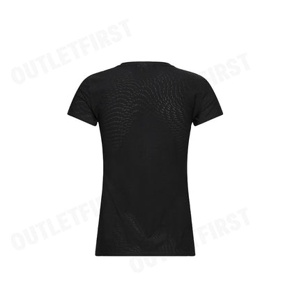 NEW BALANCE รุ่น WOMAN'S JACQUARD SLIM T-SHIRT CODE: WT41281 BK เสื้อยืดคอกลม เสื้อยืดแขนสั้น เสื้อยืดผู้หญิง