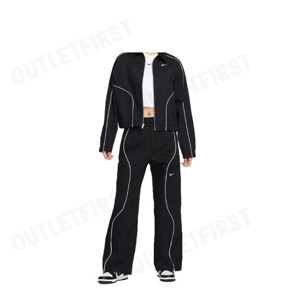 NIKE รุ่น SPORTSWEAR WOMEN'S WOVEN JACKET CODE: FN1941 010 เสื้อแจ็คเก็ตแขนยาว เสื้อแจ็คเก็ตผู้ชาย เสื้อแขนยาว