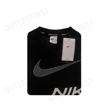NIKE รุ่น DRI-FIT GET FIT WOMEN'S FRENCH TERRY GRAPHIC CREW-NECK SWEATSHIRT CODE: DX0075 010 เสื้อสเวตเตอร์แขนยาว