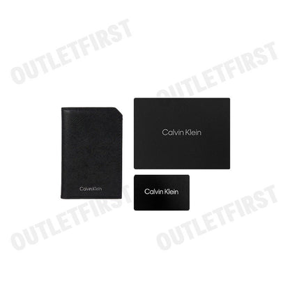 CALVIN KLEIN รุ่น UNISEX MATTE SAFFIANO COMPACT CARD WALLET CODE: 40W0501 BAE กระเป๋าใส่การ์ด กระเป๋าใส่บัตร กระเป๋า