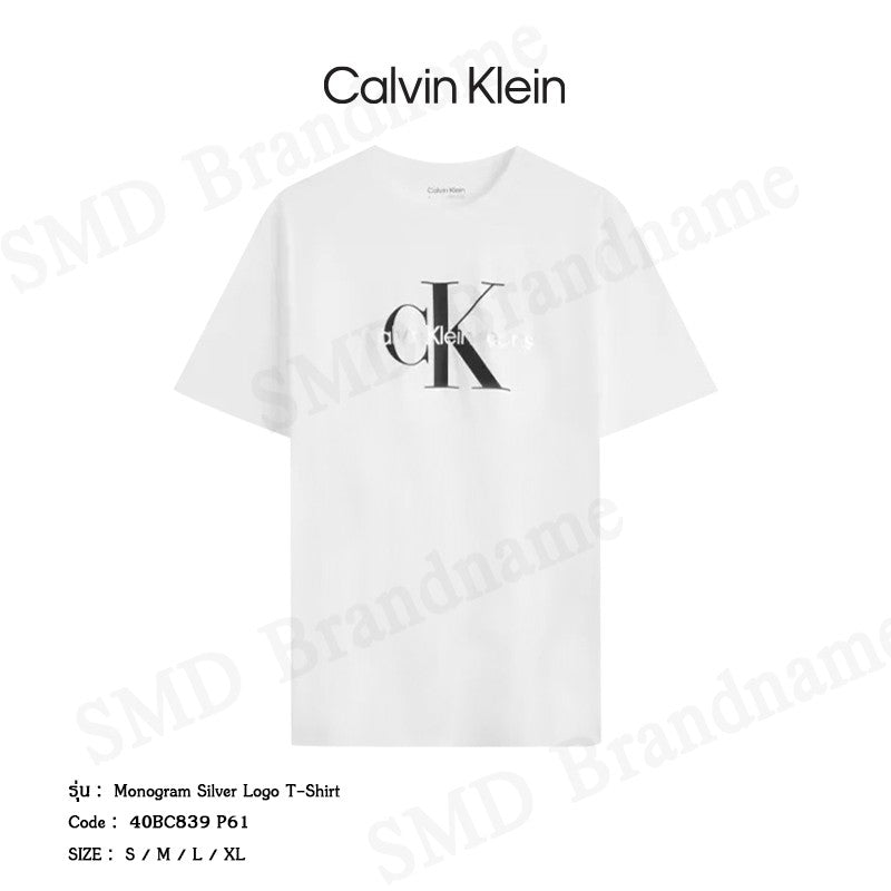 CALVIN KLEIN JEANS รุ่น MONOGRAM GOLD LOGO T-SHIRT CODE: 40BC839 YAA เสื้อยืดคอกลม เสื้อยืดแขนสั้น เสื้อยืดคอกลมผู้ชาย