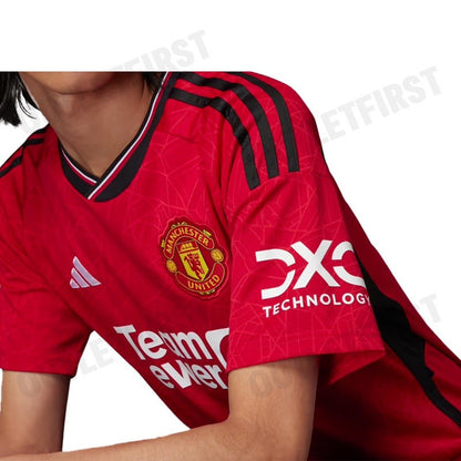 ADIDAS รุ่น MANCHESTER UNITED 23/24 HOME JERSEY CODE: IP1726 เสื้อยืดคอกลม เสื้อยืดคอกลมแขนสั้น เสื้อคอกลมผู้ชาย