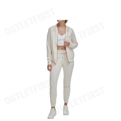 DKNY SPORT รุ่น TWO TONE LOGO DRAWCORD JOGGER CODE: DP2P1917 SAN กางเกงขายาว กางเกงขาจั๊ม กางเกงขายาวผู้หญิง