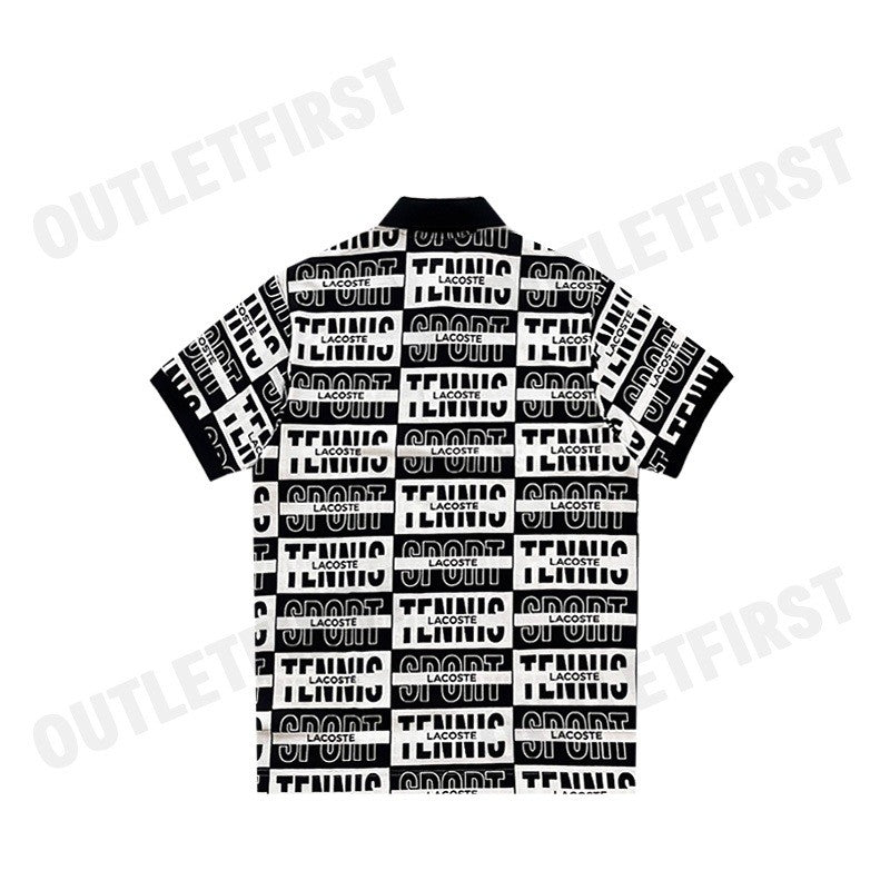 LACOSTE รุ่น ORIGINAL L.12.12 TWO TONE BADGE PRINT POLO SHIRT CODE: PH2057 10 001 เสื้อโปโล เสื้อโปโลแขนสั้น