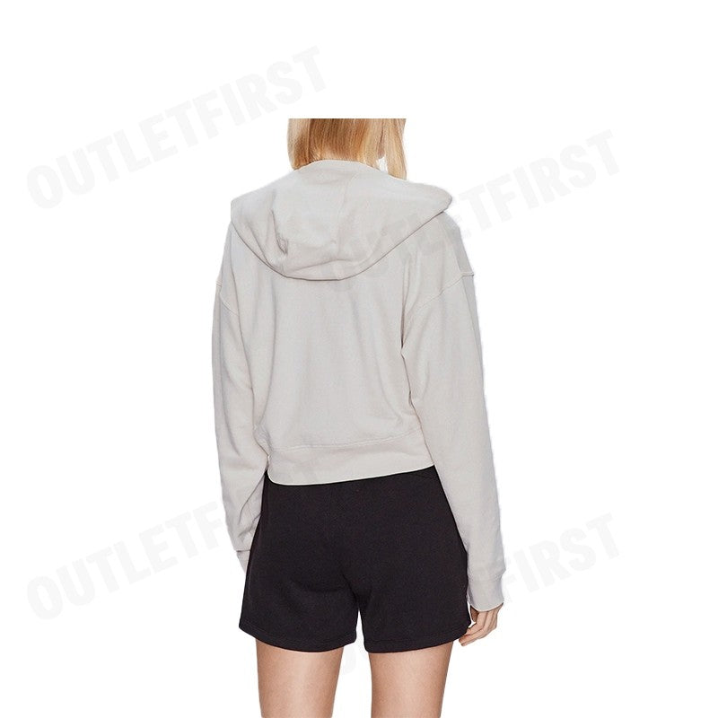 DKNY SPORT รุ่น METALLIC BUBBLE LOGO FULL ZIP HOODIE CODE: DP3J9279 SAN เสื้อแขนยาว เสื้อครอป เสื้อฮู้ด