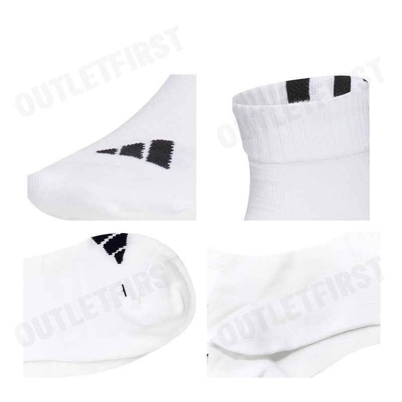 ADIDAS รุ่น 3-STRIPES ANKLE SOCKS CODE: IY7618 ถุงเท้า ถุงเท้าข้อสั้น ถุงเท้าสีขาว