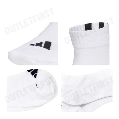 ADIDAS รุ่น 3-STRIPES ANKLE SOCKS CODE: IY7618 ถุงเท้า ถุงเท้าข้อสั้น ถุงเท้าสีขาว