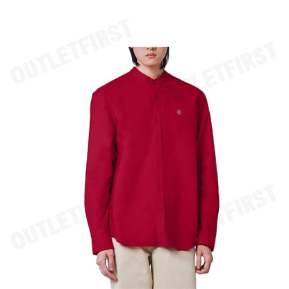 JOHN HENRY รุ่น MEN'S LONG SLEEVES SLIM FIT SHIRTS (RED) CODE: JH S124MSLSM11  เสื้อเชิ้ตแขนยาว เสื้อเชิ้ตผู้ชาย