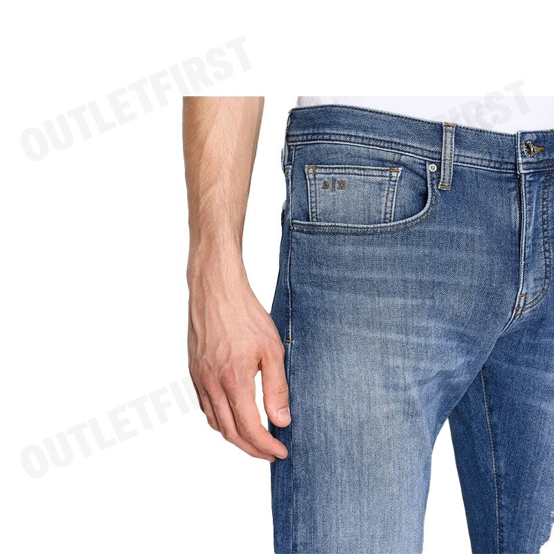 ARMANI EXCHANGE รุ่น SLIM FIT J13 JEANS MEN'S DENIM TROUSERS CODE:6RZJ13 Z1TTZ กางเกงยีนส์ผู้ชาย กางเกงขายาว กางเกงยีนส์