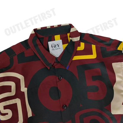 GUY LAROCHE รุ่น  MEN'S PRINTED SLIM FIT SHIRT LONG SLEEVES CODE: DAC7201S4MR เสื้อเชิ้ตแขนยาวชาย เสื้อผู้ชาย เสื้อเชิ๊ต