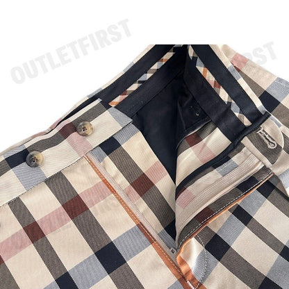 DAKS รุ่น  Women's House Check Cotton Pants Code: GSRR101S9BE3 กางเกงขายาว กางเกงผู้หญิง กางเกงแฟชั่น