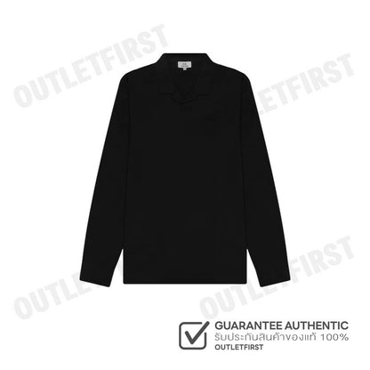 CK CALVIN KLEIN รุ่น  LIQUID TOUCH CREWNECK POLO SHIRT (BLACK) CODE: 0842K M728TC เสื้อโปโลชาย เสื้อโปโล เสื้อผู้ชาย