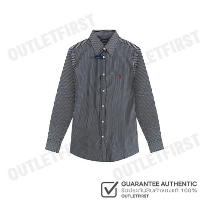 POLO RALPH LAUREN รุ่น  STRIPED LONG-SLEEVE SHIRT CODE: 211633498007 เสื้อเชิ้ตแขนยาว เสื้อผู้หญิง เสื้อเชิ๊ต