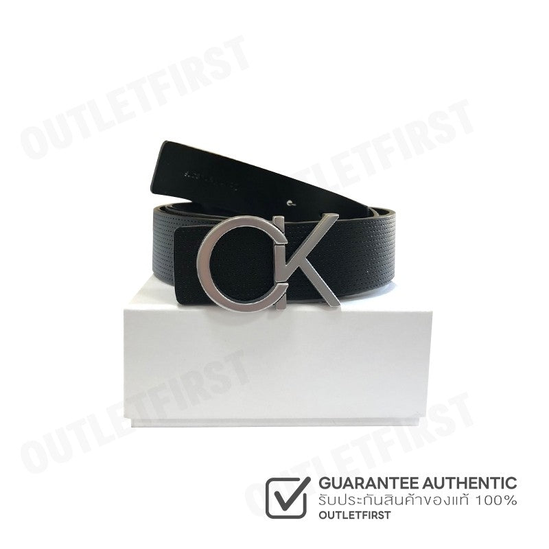 CALVIN KLEIN JEANS รุ่น MEN'S CK MONOGRAM PREMIUM LOGO REVERSIBLE BELT CODE HC0777 001 เข็มขัด เข็มขัดผู้ชาย เข็มขัดหนัง