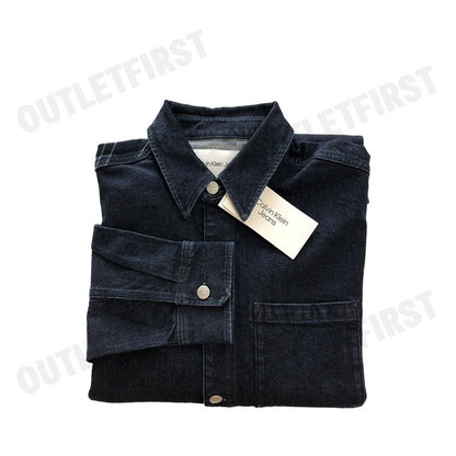 CALVIN KLEIN JEANS รุ่น MEN'S YEAR OF THE DRAGON DENIM OVERSHIRT CODE J324908 1A4 00 เสื้อเชิ้ต เสื้อเชิ้ตยีนส์แขนยาว