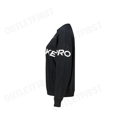 NIKE รุ่น DRI-FIT GET FIT WOMEN'S FRENCH TERRY GRAPHIC CREW-NECK SWEATSHIRT CODE: DX0075 010 เสื้อสเวตเตอร์แขนยาว