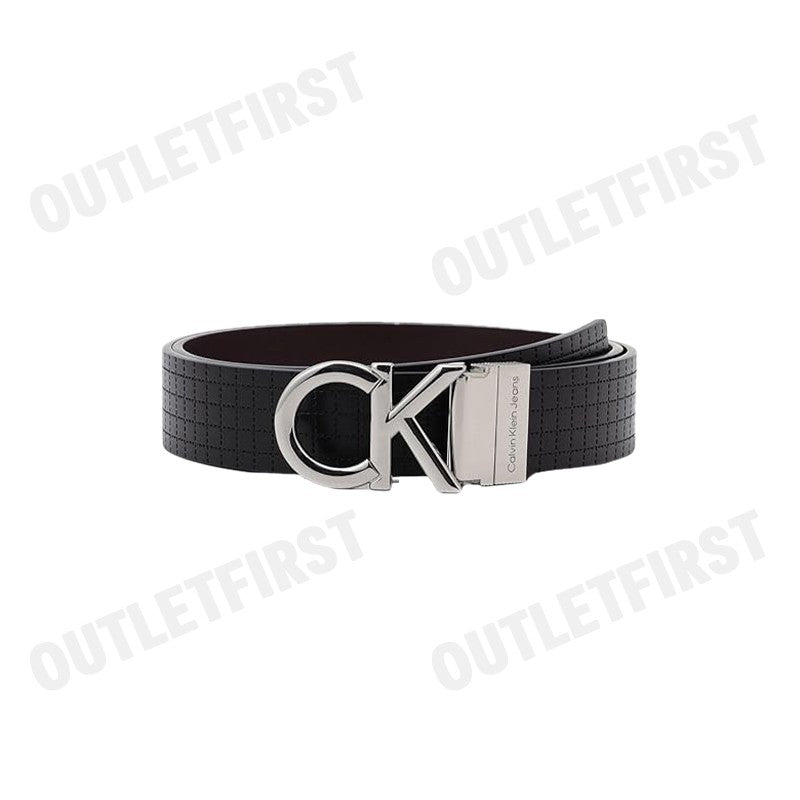 CALVIN KLEIN JEANS รุ่น LOGO BUCKLE REVERSIBLE LEATHER BELT CODE: HC0795 UB1 เข็มขัด เข็มขัดหนัง เข็มขัดผู้ชาย