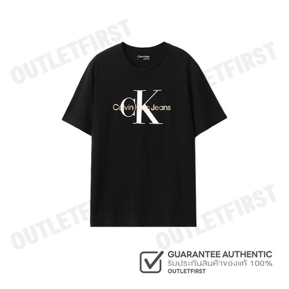 CALVIN KLEIN JEANS รุ่น MONOGRAM GOLD LOGO T-SHIRT CODE: 40BC839 BAE เสื้อยืดคอกลม เสื้อยืดผู้ชาย เสื้อยืดแขนสั้น