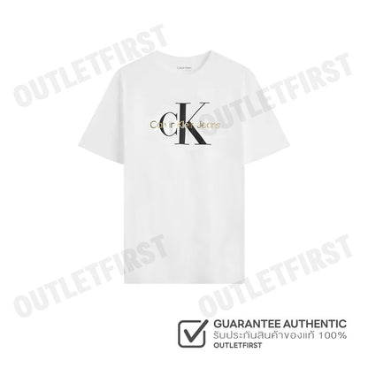 CALVIN KLEIN JEANS รุ่น MONOGRAM GOLD LOGO T-SHIRT CODE: 40BC839 YAA เสื้อยืดคอกลม เสื้อยืดแขนสั้น เสื้อยืดคอกลมผู้ชาย