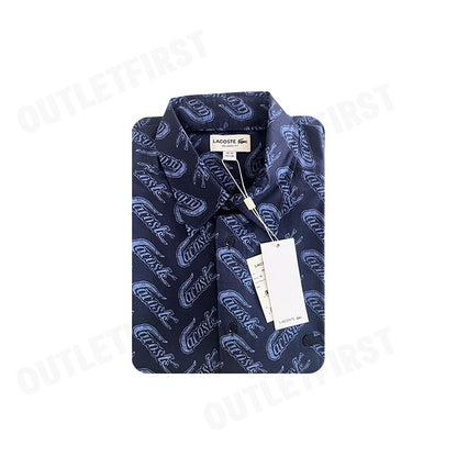 LACOSTE รุ่น MEN'S LACOSTE SHORT SLEEVE VINTAGE PRINT SHIRT CODE: CH5793 10 F65 เสื้อเชิ้ต เสื้อเชิ้ตผู้ชาย