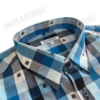 GUY LAROCHE รุ่น LOGO LONG SLEEVES SHIRT CODE: BAB1201S3BU เสื้อเชิ้ตแขนยาว เสื้อเชิ้ตผู้ชาย เสื้อเชิ้ต