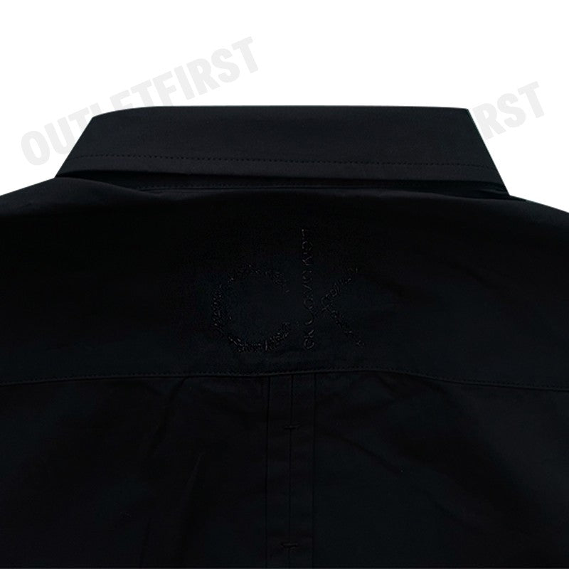 CK CALVIN KLEIN รุ่น COTTON STRETCH SLIM BUTTON-DOWN SHIRT (BLACK) CODE: 1222W M541 เสื้อเชิ้ตแขนยาว เสื้อเชิ้ตผู้ชาย