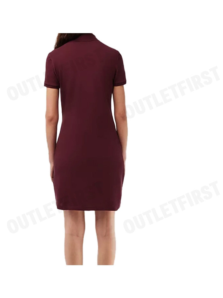 LACOSTE รุ่น WOMEN'S LACOSTE SLIM FIT STRETCH COTTON STRIPED POLO CODE: EF5473 10 328 เดรสโปโลหญิง เดรสคอปก เดรสแขนสั้น