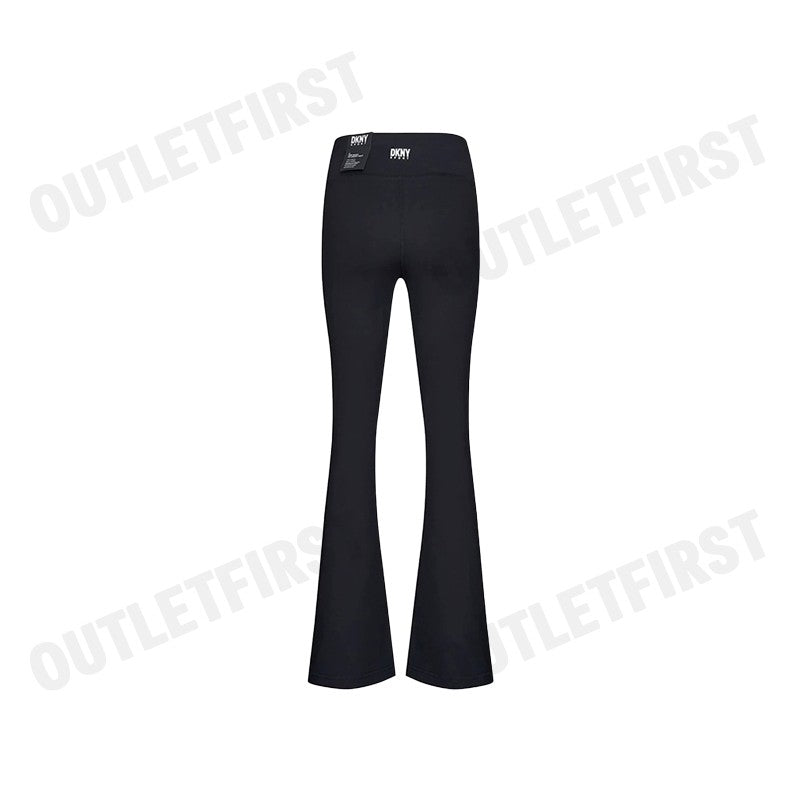DKNY SPORT รุ่น BALANCE COMPRESSION HIGH WAIST FLARE TIGHT WITH SLIT CODE: DP3P3387 BLK กางเกงออกกำลังกาย กางเกงผู้หญิง