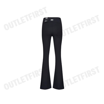 DKNY SPORT รุ่น BALANCE COMPRESSION HIGH WAIST FLARE TIGHT WITH SLIT CODE: DP3P3387 BLK กางเกงออกกำลังกาย กางเกงผู้หญิง