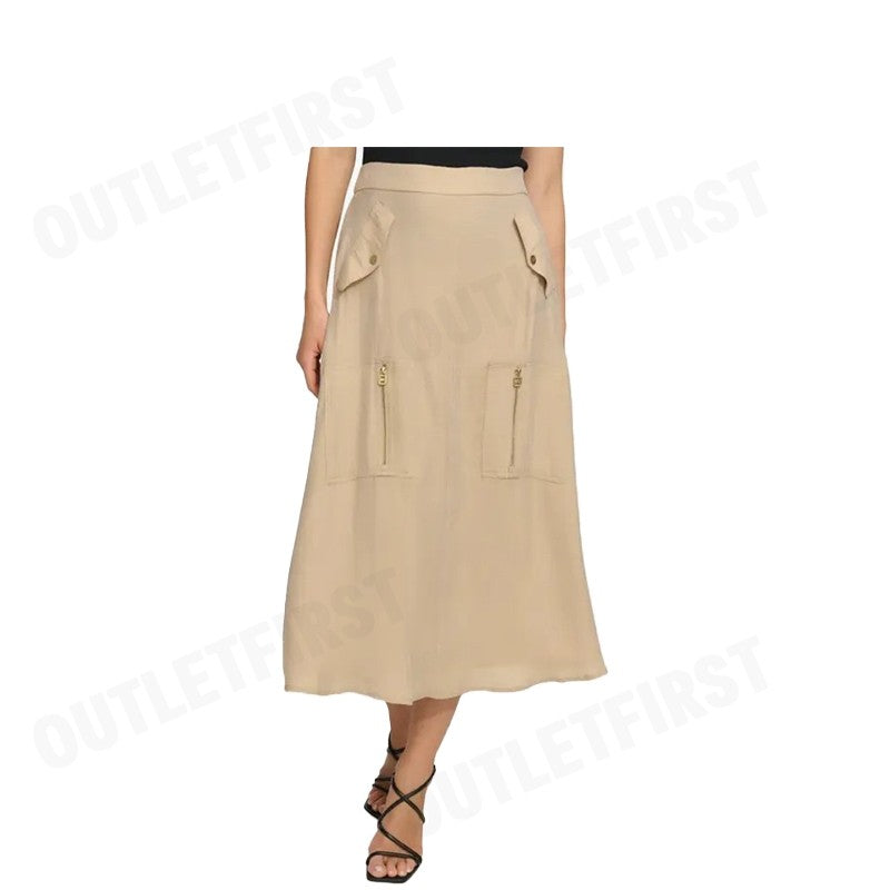 DKNY รุ่น ORGANZA CARGO MIDI SKIRT CODE: P4BNTW56 กระโปรงยาว กระโปรงทรงเอ กระโปรงคาโก้