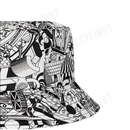 PAUL SMITH รุ่น MEN'S INDUSTRIAL BUCKET HAT CODE: M2A-921DT-M783 หมวกบัคเก็ต หมวกแฟชั่น หมวกลายกราฟิก