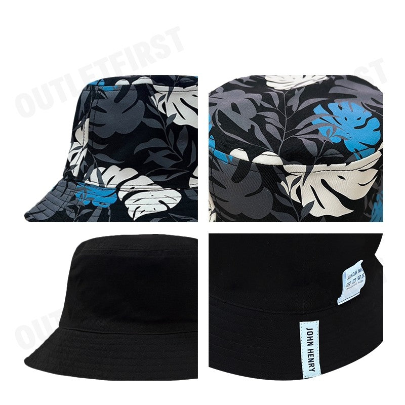 JOHN HENRY รุ่น PALM GRAPHIC BUCKET HAT (BLACK) CODE: JH S424MHAAC67