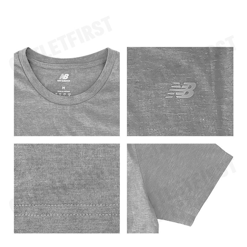 NEW BALANCE รุ่น  SPORT ESSENTIALS HEATHERTEC T-SHIRT CODE: MT41070AGT เสื้อยืด เสื้อผู้ชาย เสื้อคอกลม