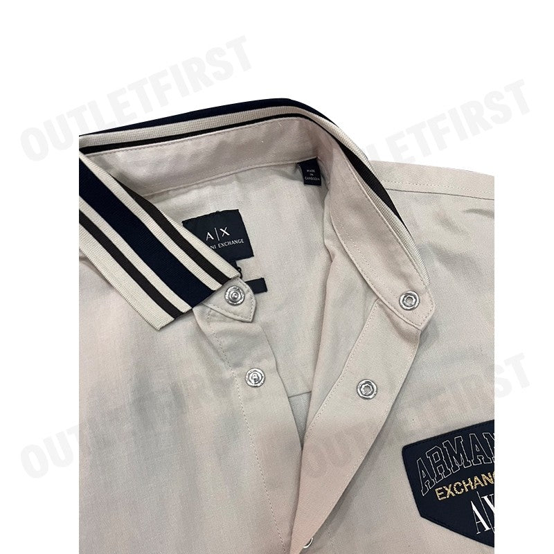ARMANI EXCHANGE รุ่น  LOOSE FIT FLANNEL SHIRT WITH SNAP BUTTONS CODE: 6RZC22 ZNXWZ 1934 เสื้อเชิ้ตแขนยาว เสื้อผู้ชาย