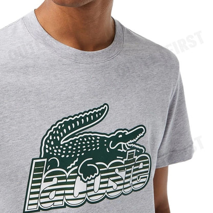 LACOSTE รุ่น   MEN'S LACOSTE COTTON JERSEY PRINT T-SHIRT CODE: TH5070 10 CCA เสื้อยืดคอกลม เสื้อยืด เสื้อผู้ชาย