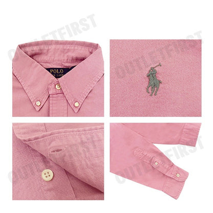 POLO RALPH LAUREN รุ่น  CLASSIC FIT GARMENT-DYED OXFORD SHIRT CODE: 710852165010 เสื้อเชิ้ตแขนยาว เสื้อผู้ชาย เสื้อเชิ๊ต