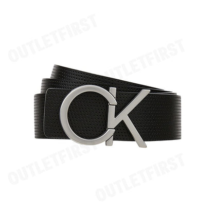 CALVIN KLEIN JEANS รุ่น MEN'S CK MONOGRAM PREMIUM LOGO REVERSIBLE BELT CODE HC0777 001 เข็มขัด เข็มขัดผู้ชาย เข็มขัดหนัง