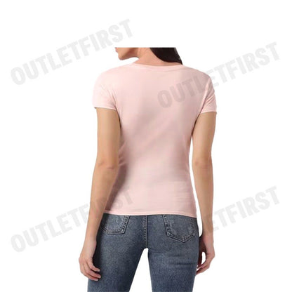 ARMANI EXCHANGE รุ่น EMBELLISHED SLIM FIT PIMA COTTON T-SHIRT CODE: 8NYT83 YJ16Z 7415 เสื้อยืดคอกลม เสื้อยืดผู้หญิง