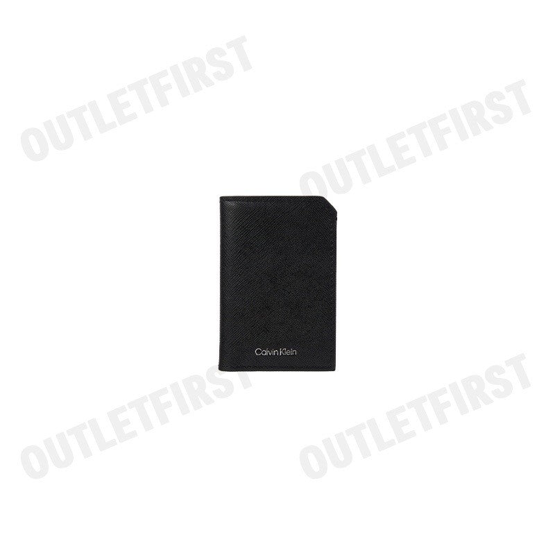 CALVIN KLEIN รุ่น UNISEX MATTE SAFFIANO COMPACT CARD WALLET CODE: 40W0501 BAE กระเป๋าใส่การ์ด กระเป๋าใส่บัตร กระเป๋า